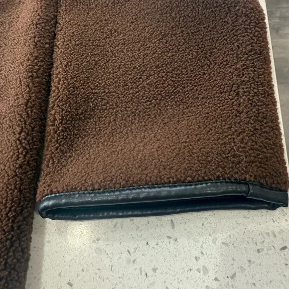 Rebecca Minkoff Brown Shearling Jacket with Toggle Closures - Picture 7 of 14